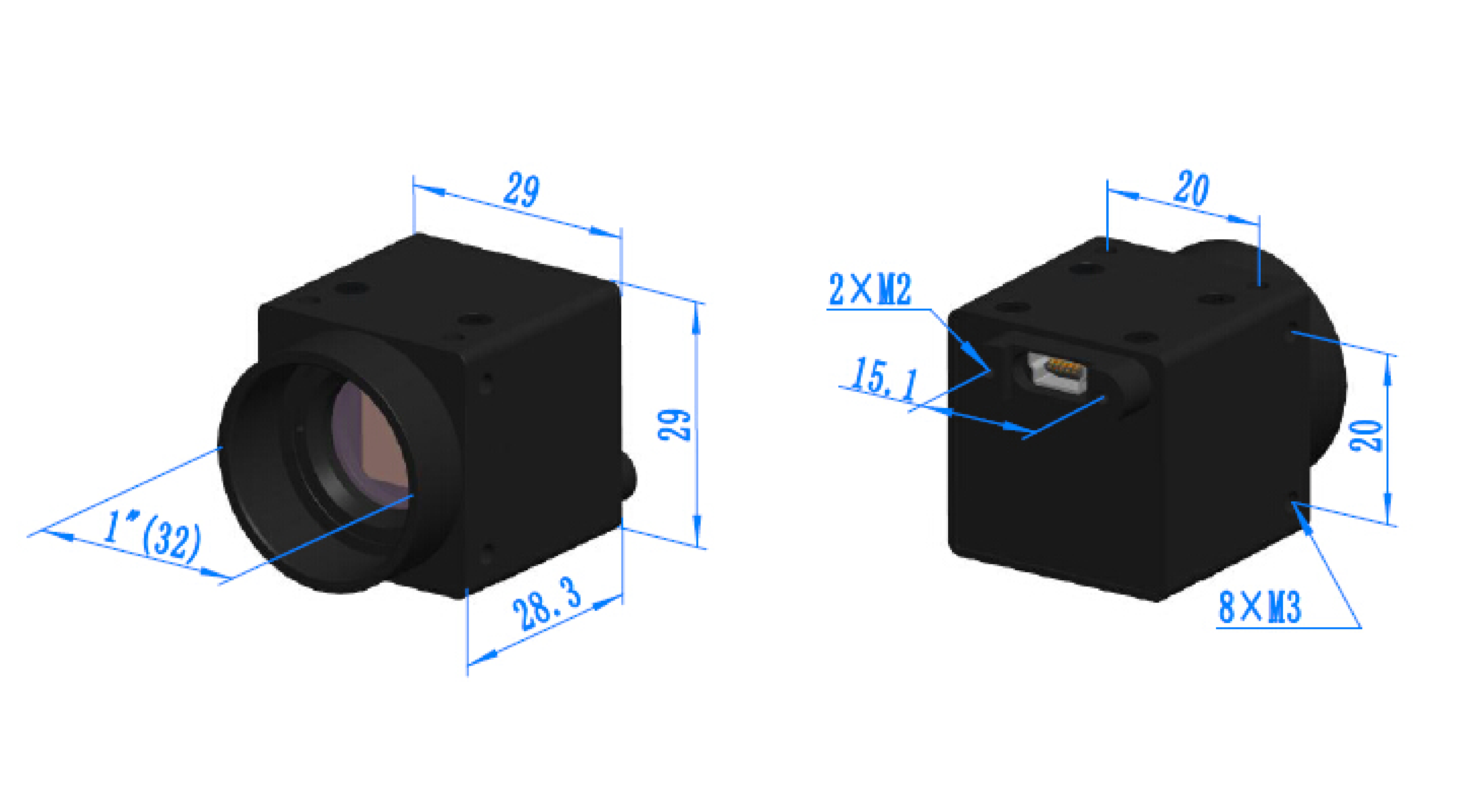 ICMOS series outline dimensions