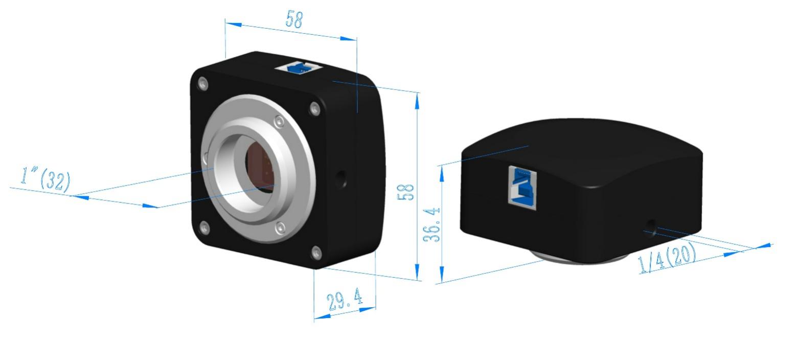 C3CMOS Camera Dimensions C3CMOS Camera Dimensions