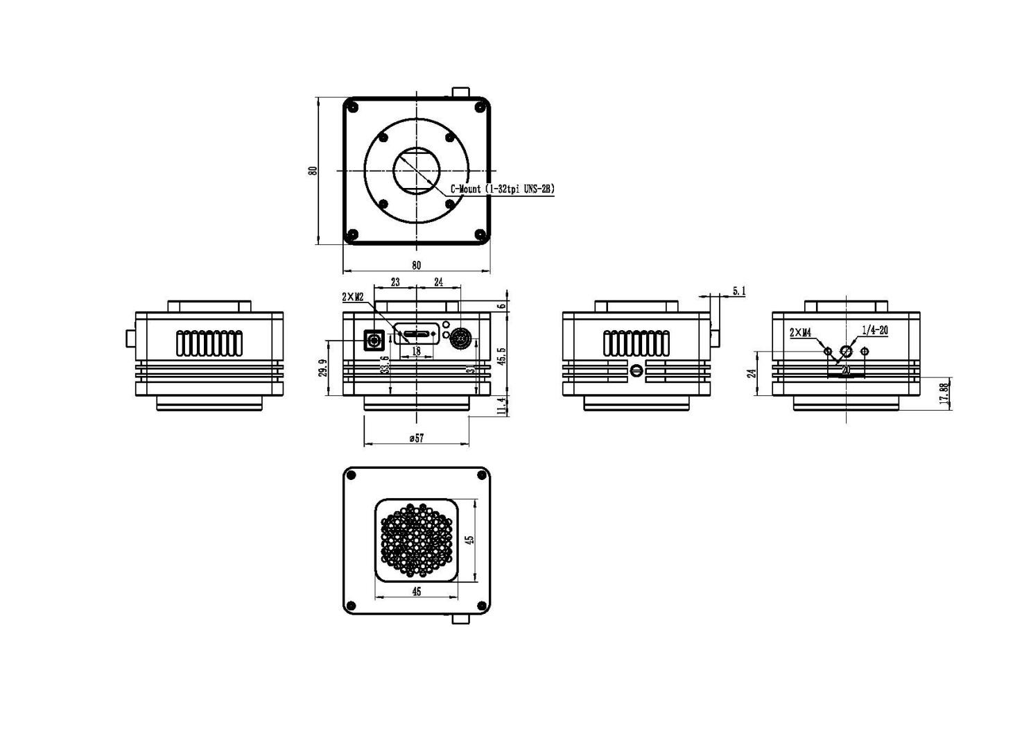 CTR3CMOS Camera Dimensions CTR3CMOS Camera Dimensions