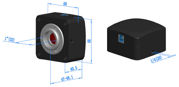 U3CCD Camera Dimensions U3CCD Camera Dimensions