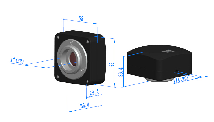 UA Camera Dimensions UA Camera Dimensions
